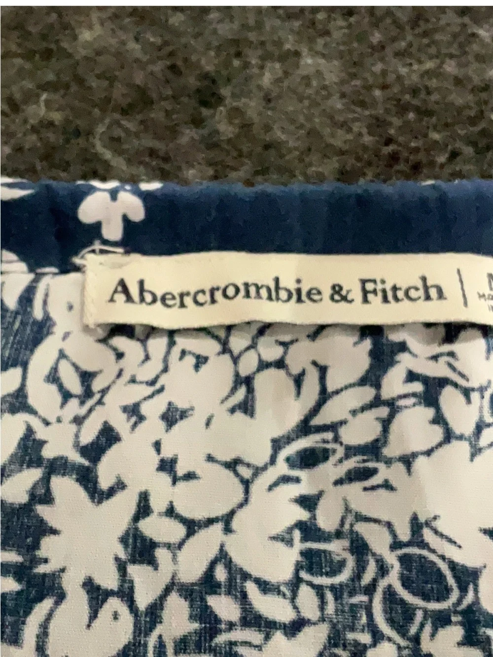 Abercrombie & Fitch | Stunning Navy & White Flowing Maxi Dress | Size: Medium